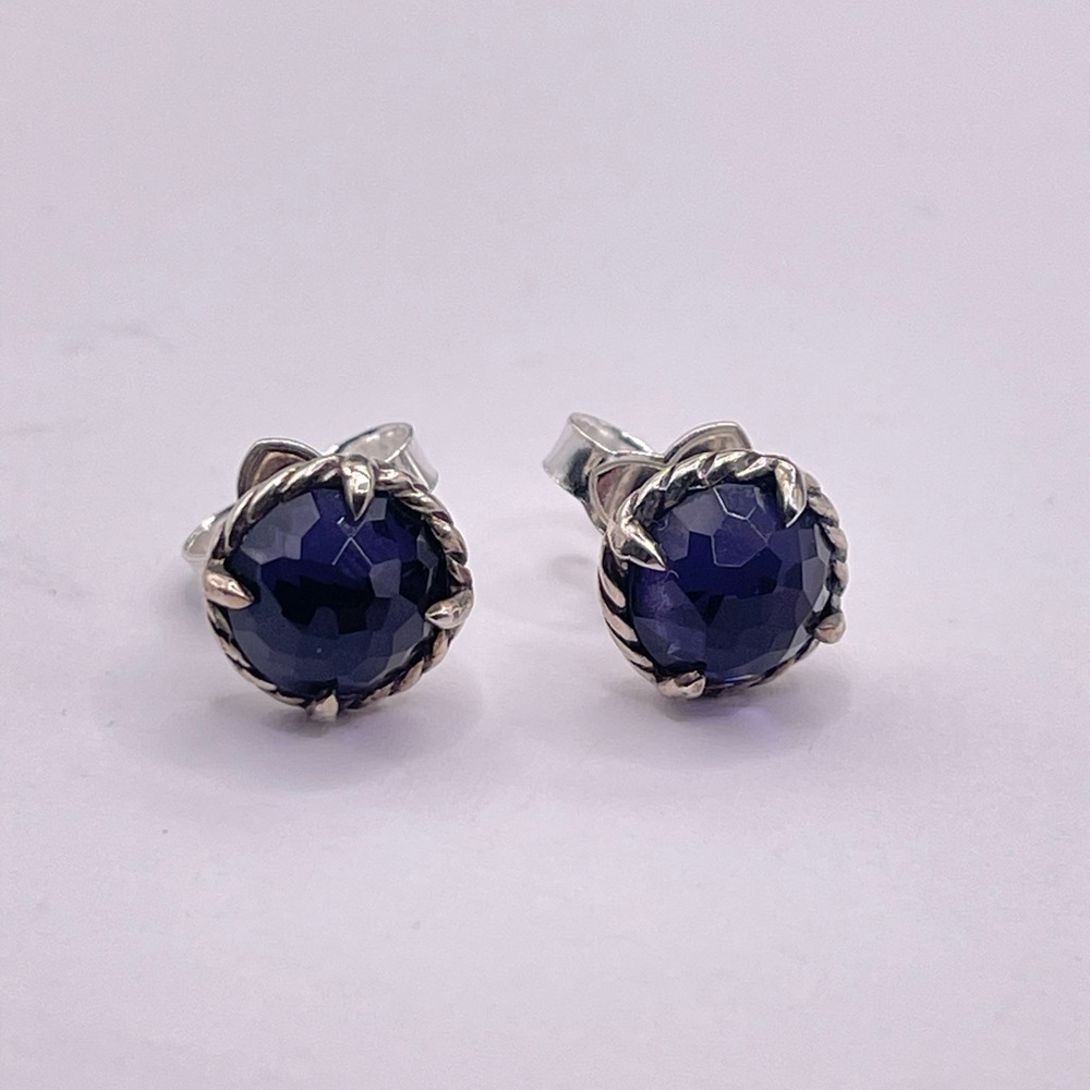 David Yurman Chatelaine Earrings with Black Orchid